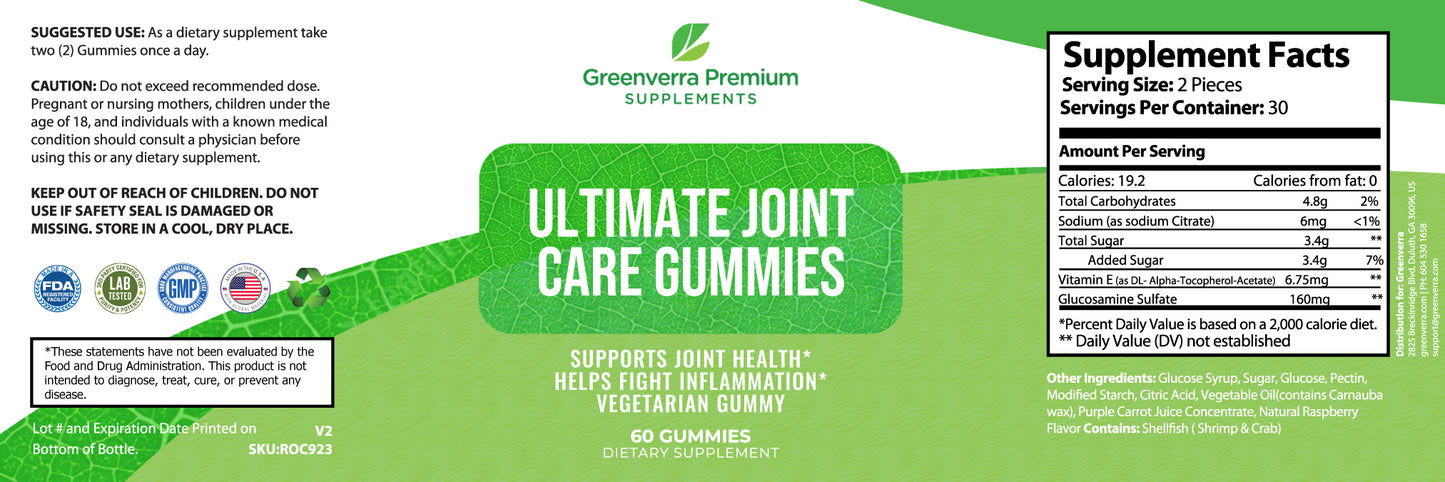 Ultimate Joint Care Gummies — Mobility, Flexibility & Long-Term Joint Health
