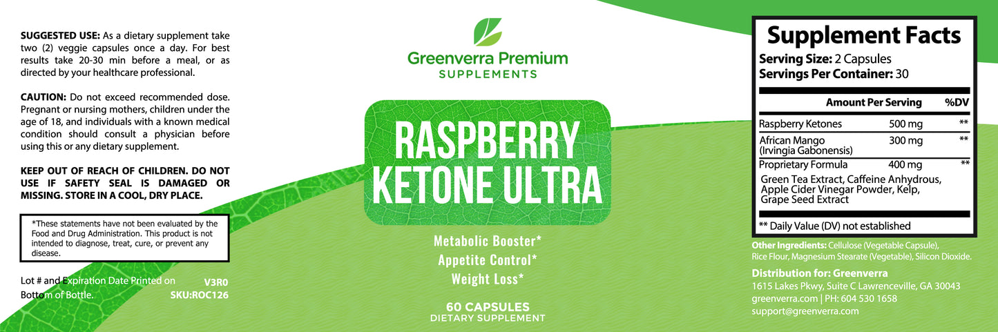 Greenverra Raspberry Ketone Ultra with African Mango