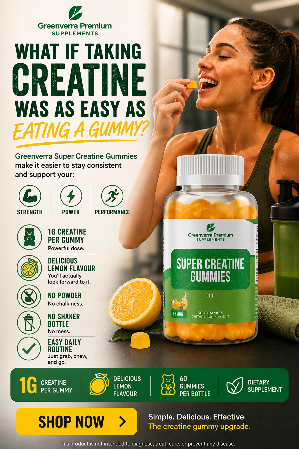 Super Creatine Gummies — Strength, Power & Performance in Every Bite