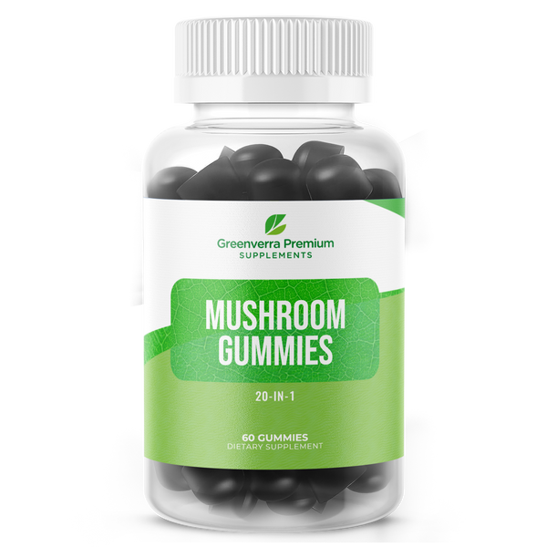 Greenverra Mushroom Gummies — 20-in-1 Brain, Energy & Immune Support